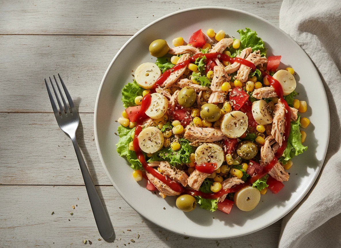 Salada de Frango com Milho e Palmito photo