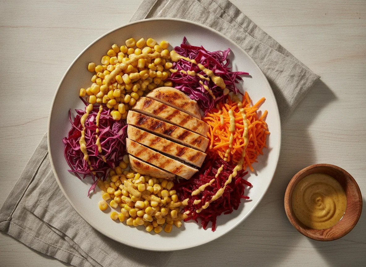 Salada de Frango com Milho e Vegetais photo
