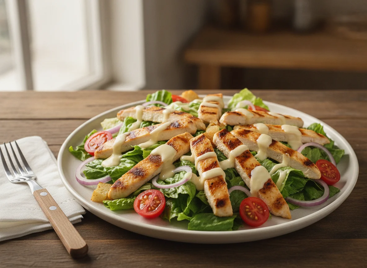 Salada de Frango com Molho Caesar photo