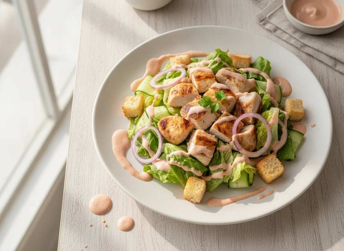 Salada de Frango com Molho Rosé photo