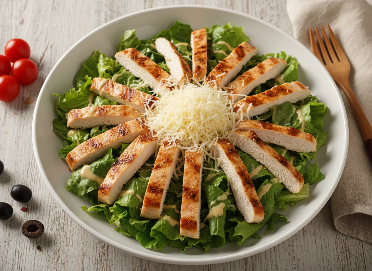 Salada de frango com queijo photo