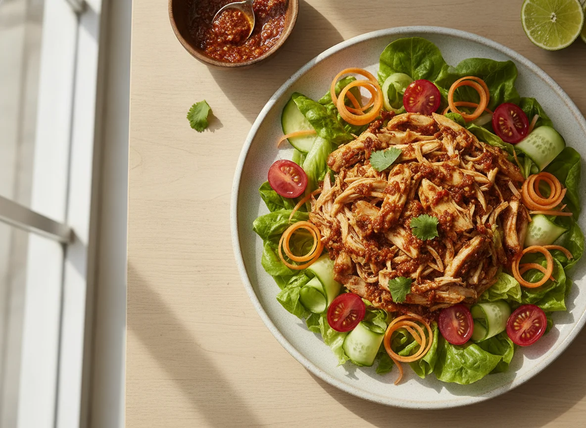 Salada de Frango Desfiado com Molho Apimentado photo