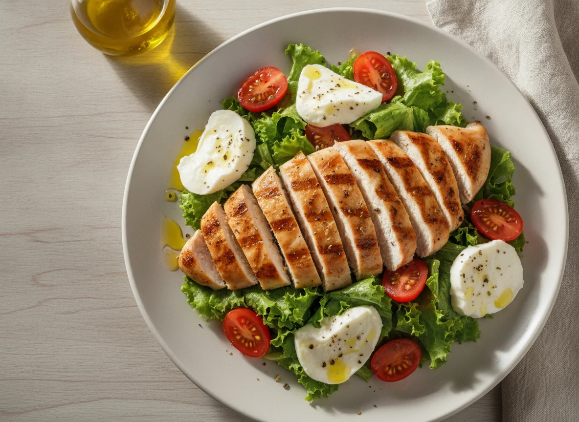 Salada de Frango Grelhado com Mussarela de Búfala photo