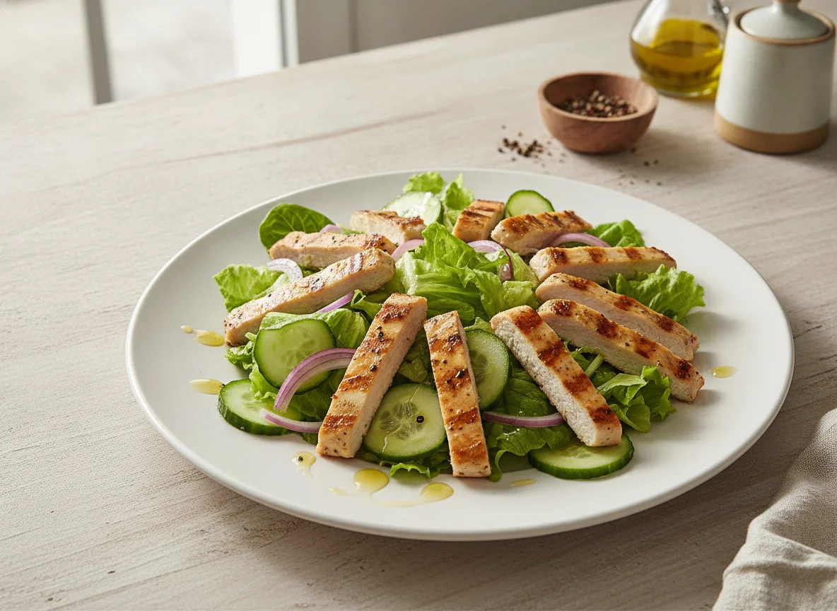 Salada de Frango Grelhado com Pepino photo