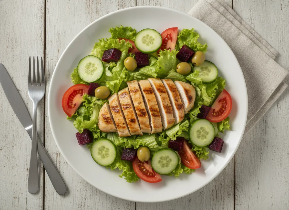 Salada de Frango Grelhado com Vegetais photo