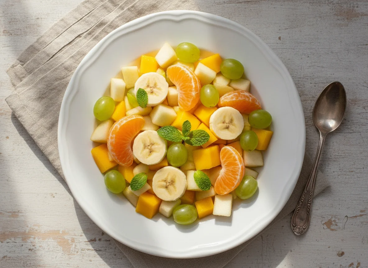 Salada de Frutas com Banana e Tangerina photo