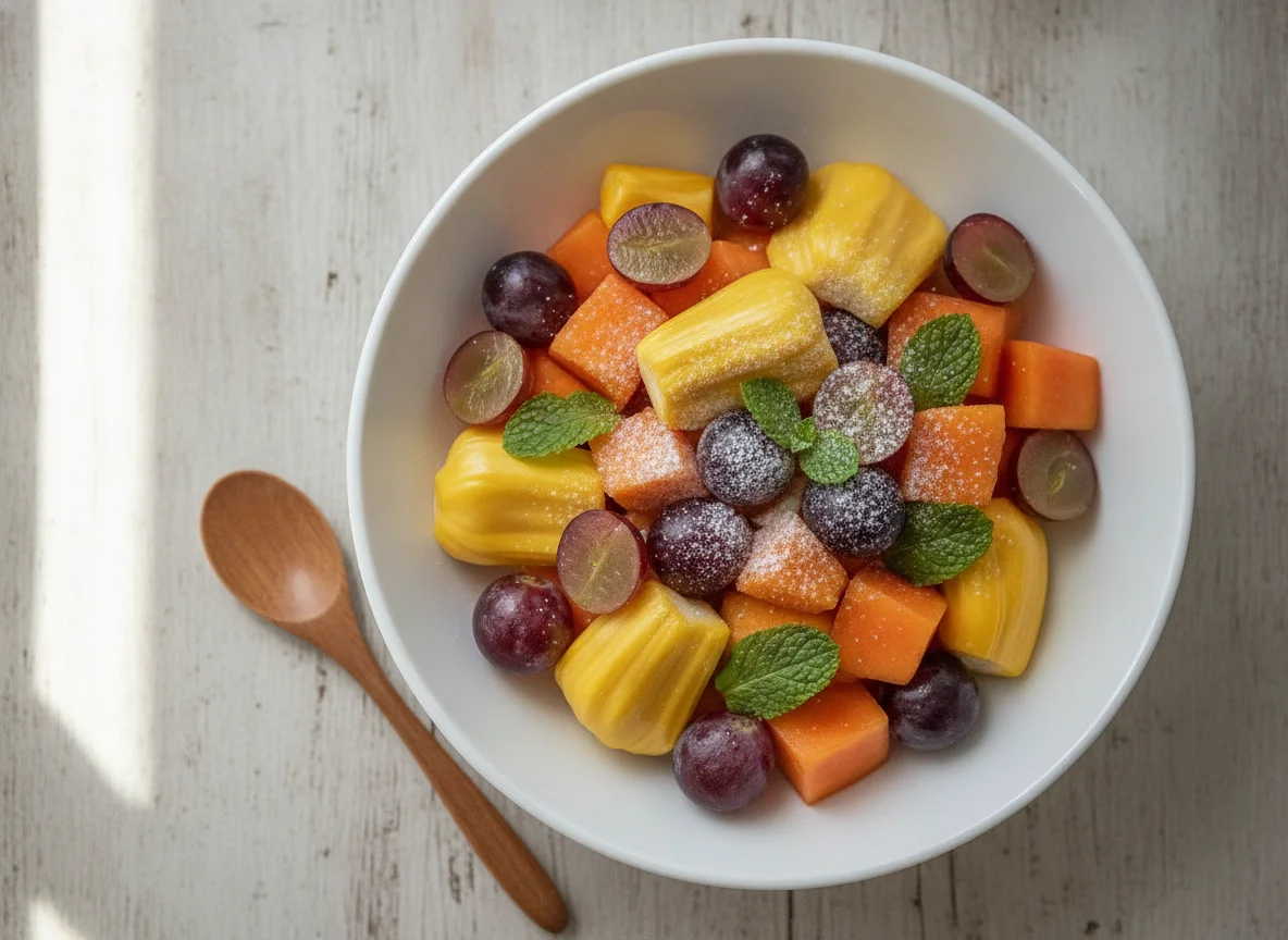 Salada de Frutas com Jaca, Mamão e Uvas photo