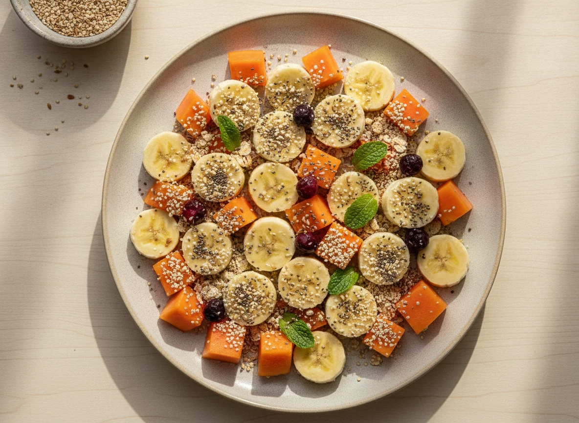 Salada de Frutas com Mix de Grãos e Suplementos photo