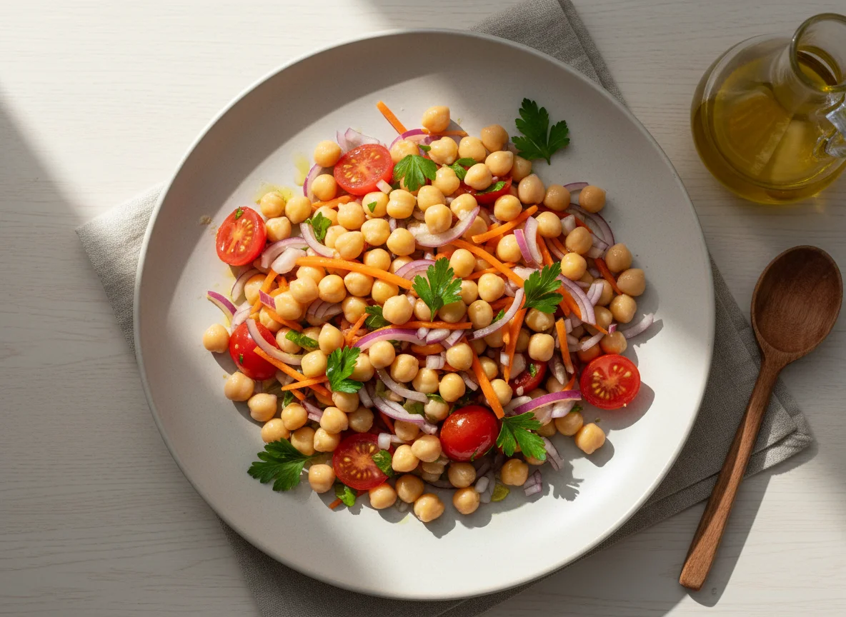 Salada de grão de bico photo