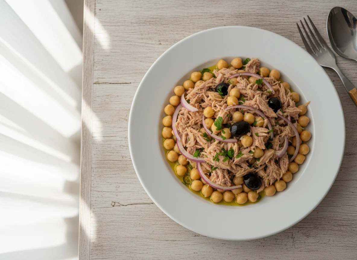 Salada de Grão de Bico e Atum photo