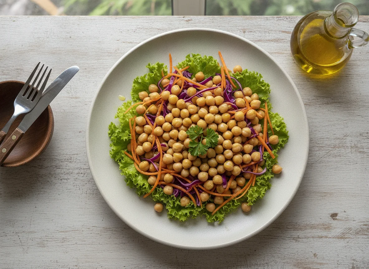 Salada de Grão-de-Bico com Vegetais photo