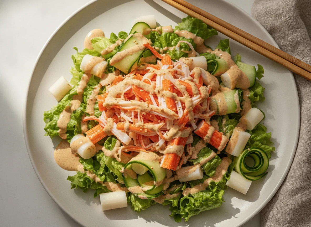 Salada de Kani com Palmito e Pepino photo
