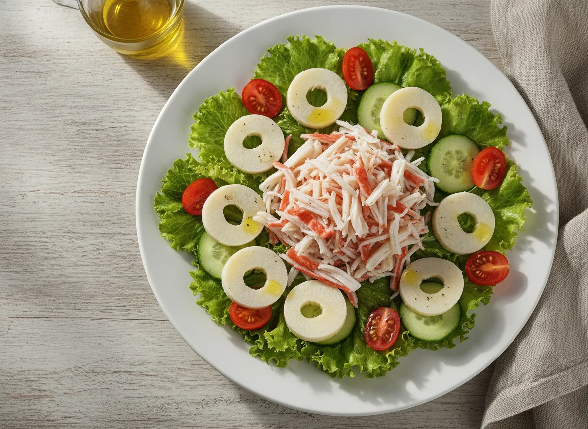 Salada de Kani com Palmito e Vegetais photo