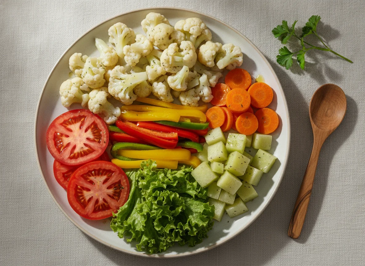 Salada de Legumes Cozidos e Frescos photo