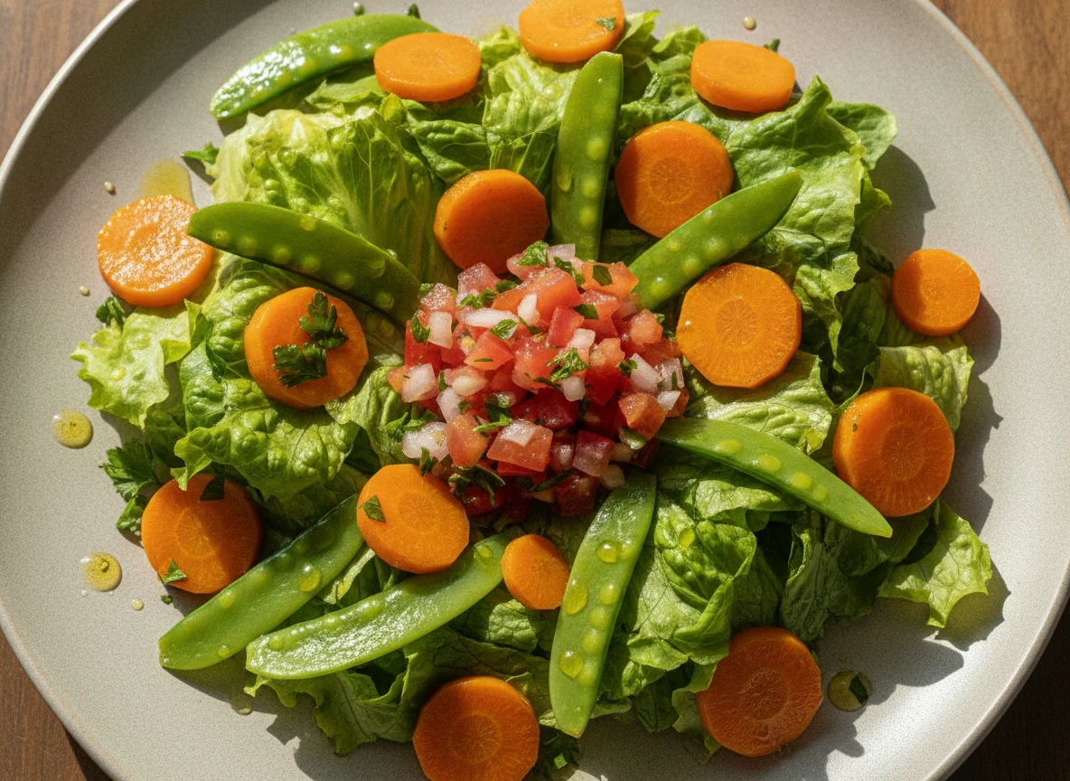 Salada de Legumes e Folhas photo