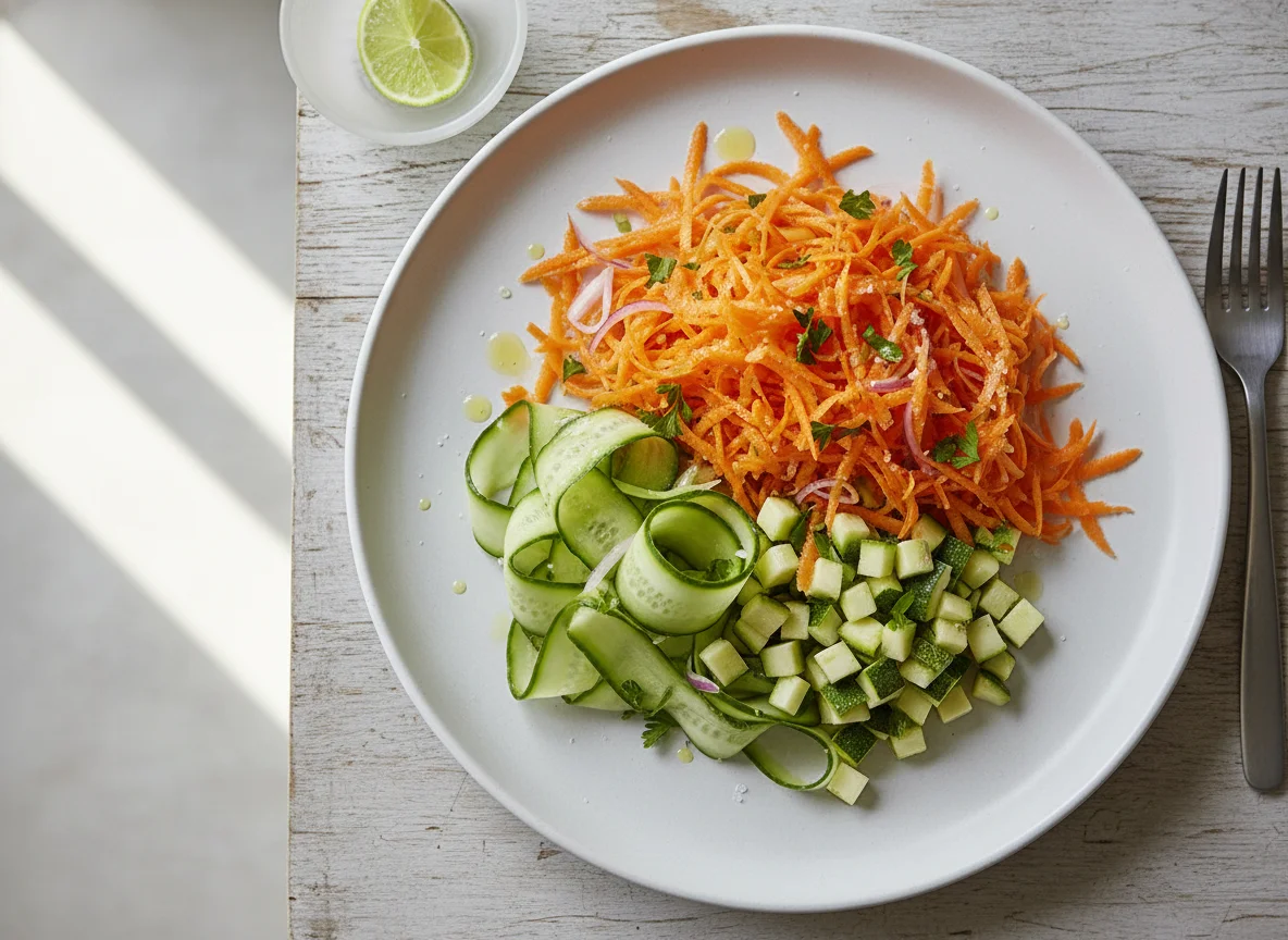 Salada de legumes ralados photo