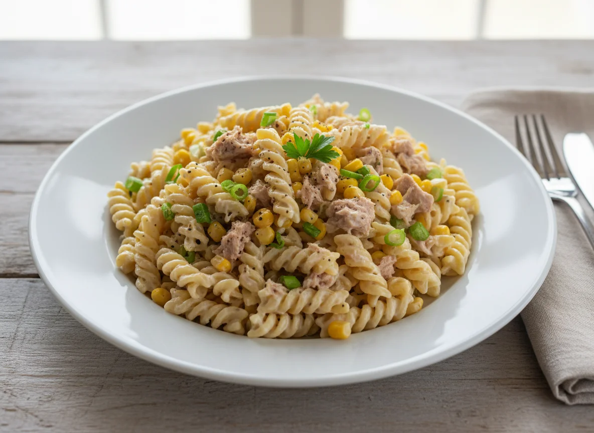 Salada de Macarrão com Atum e Milho photo