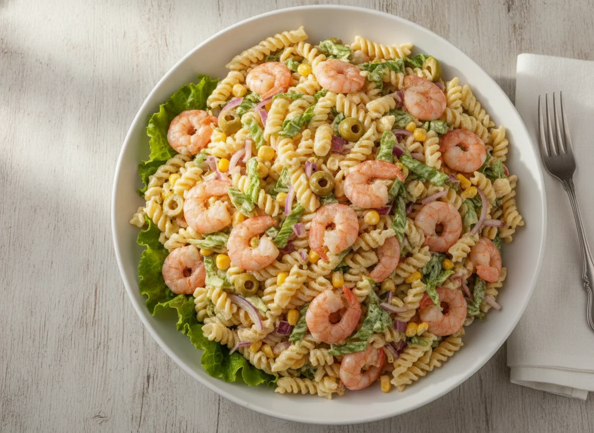 Salada de Macarrão com Camarão photo
