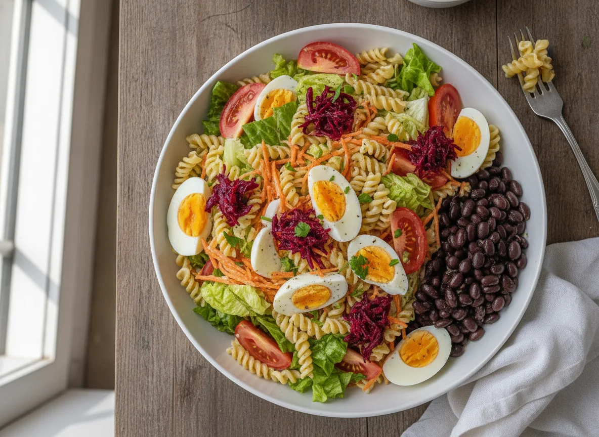 Salada de Macarrão com Ovos Cozidos photo