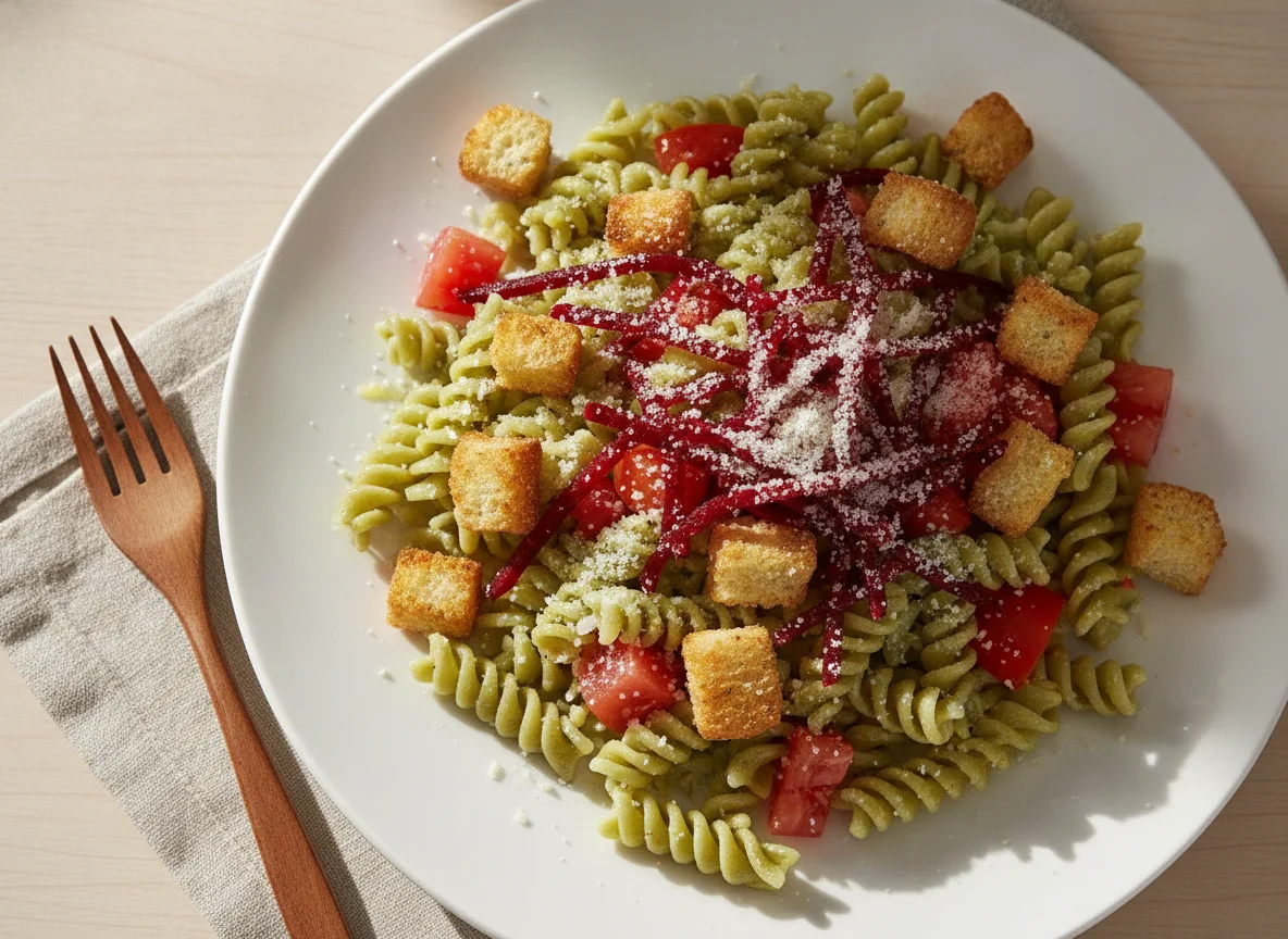 Salada de Macarrão Fusilli Integral com Vegetais photo