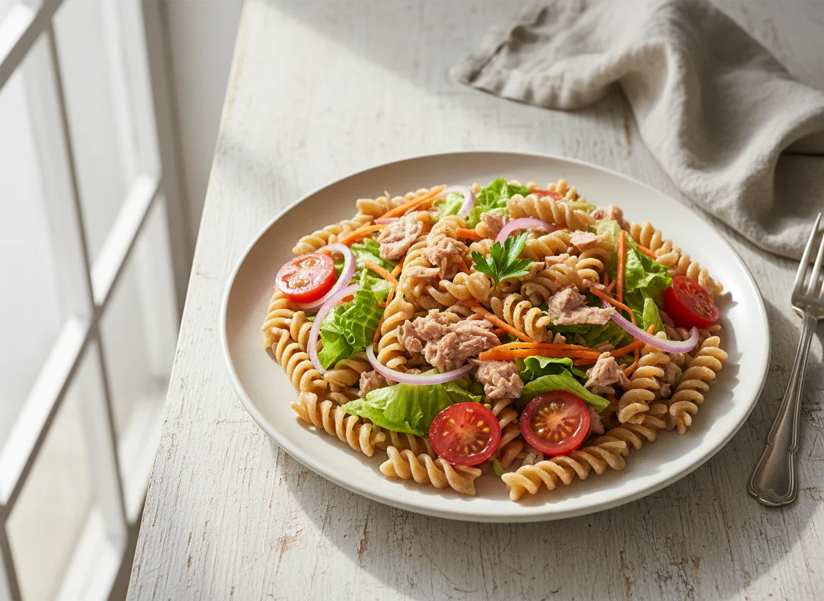 Salada de Macarrão Integral com Atum photo