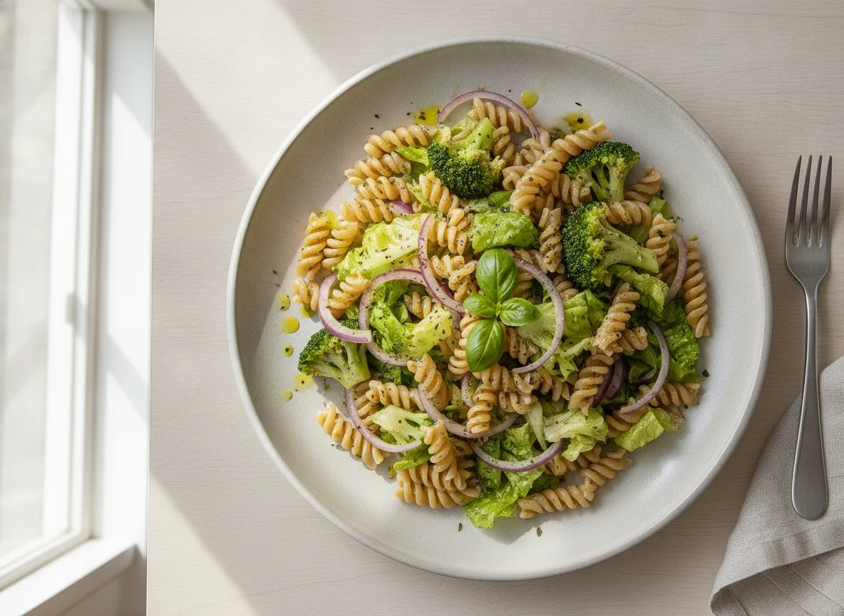 Salada de Macarrão Integral com Vegetais photo