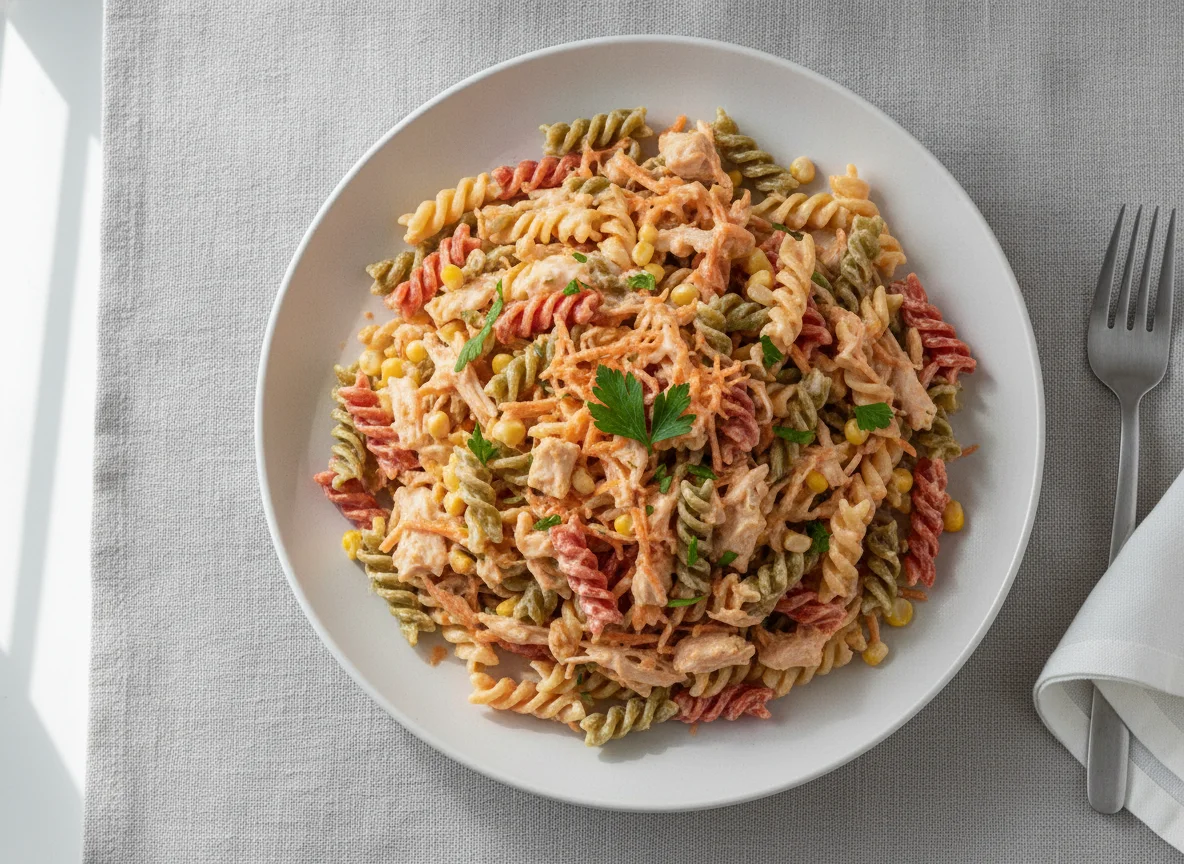 Salada de Massa com Frango e Milho photo