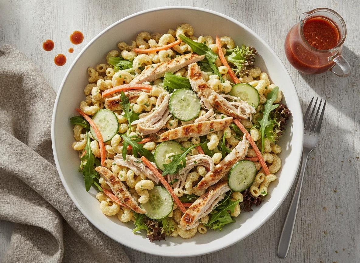 Salada de Massa com Frango e Vegetais photo