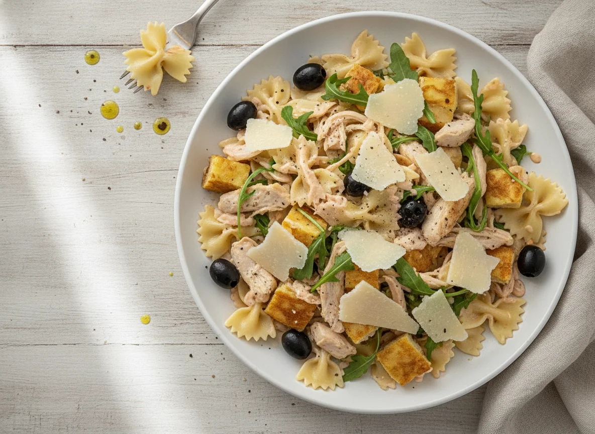 Salada de Massa Farfalle com Tortilha de Batata photo