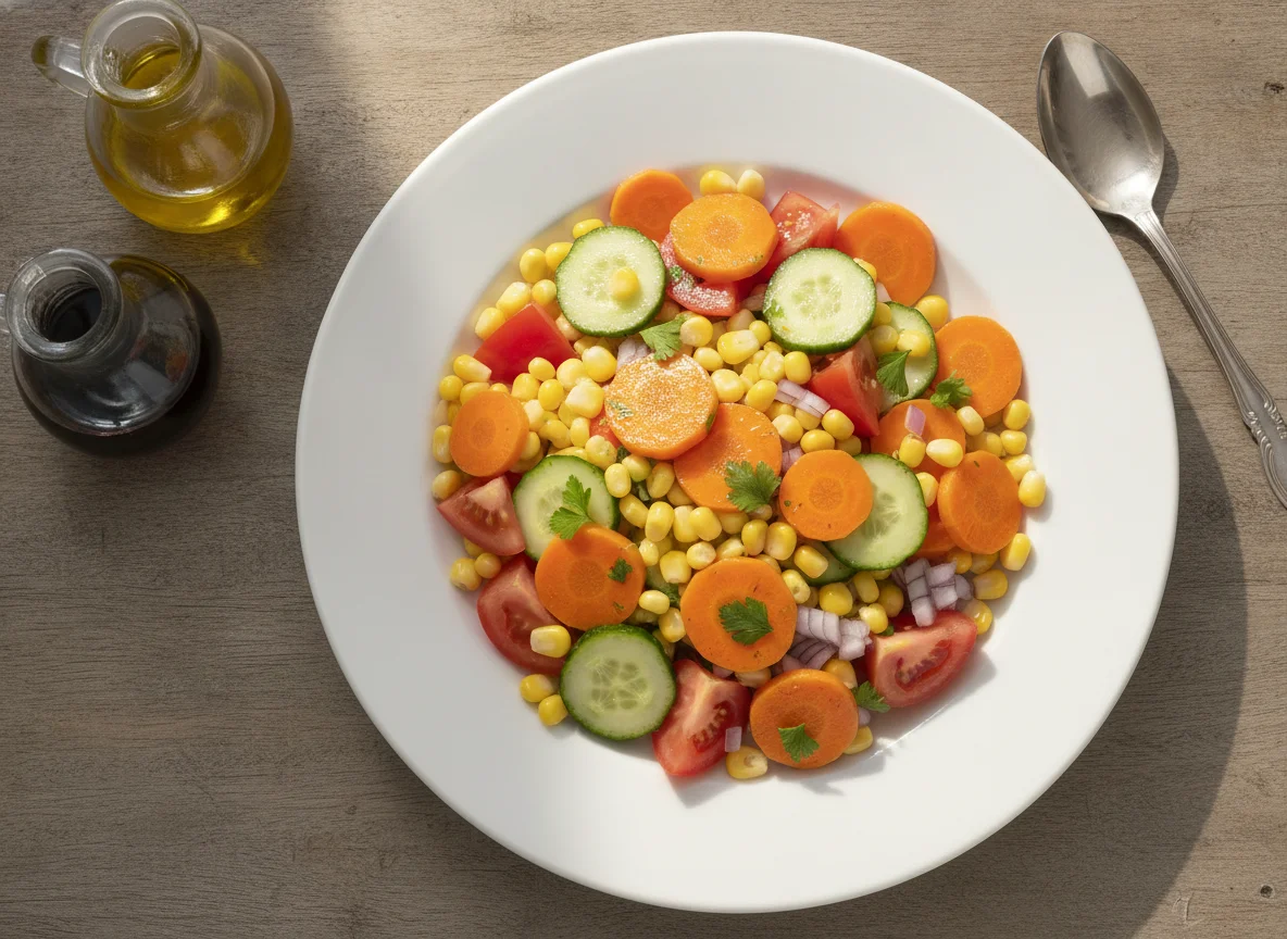Salada de Milho, Cenoura e Pepino photo
