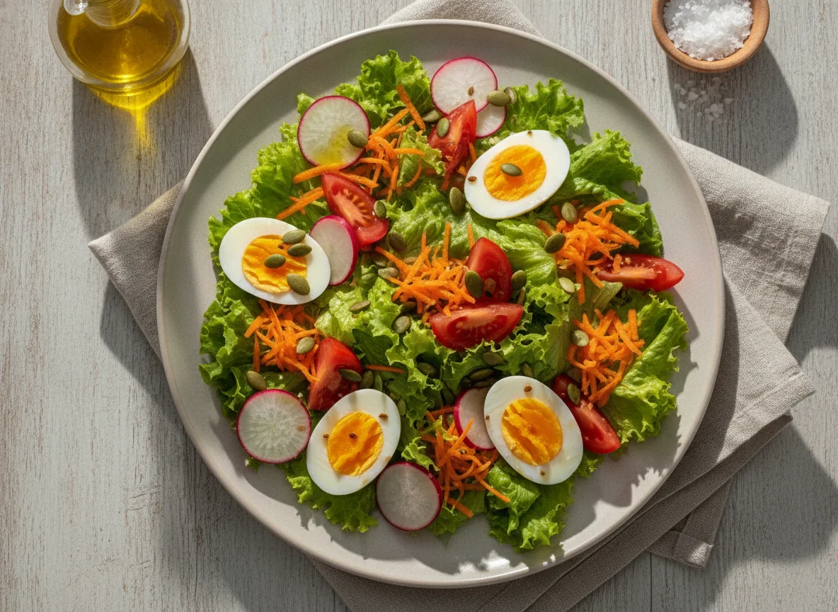 Salada de Ovo Cozido com Legumes photo