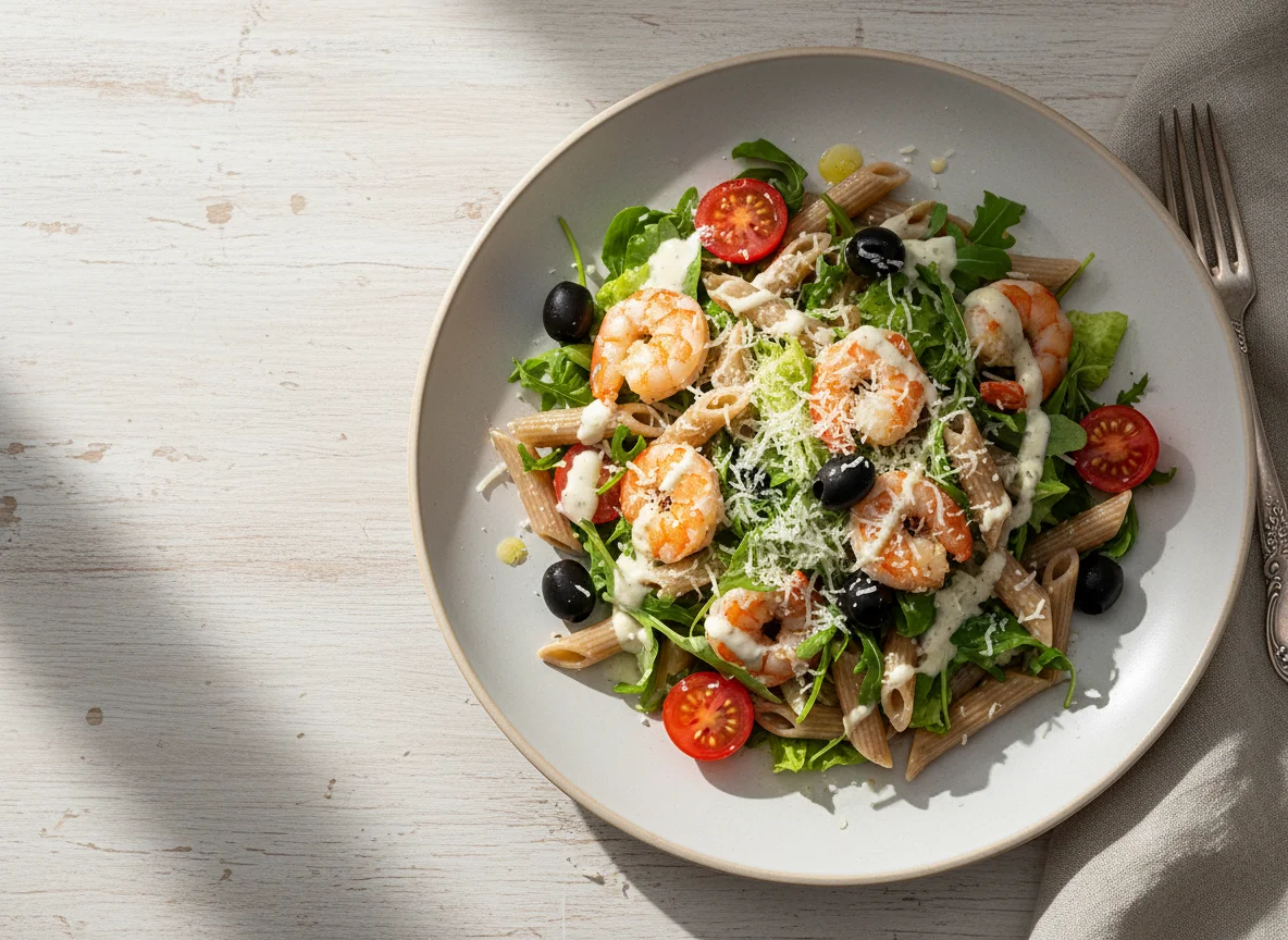 Salada de Penne com Camarão photo