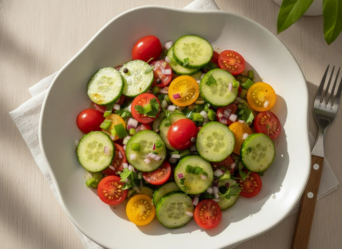 Salada de Pepino e Tomate Cereja photo