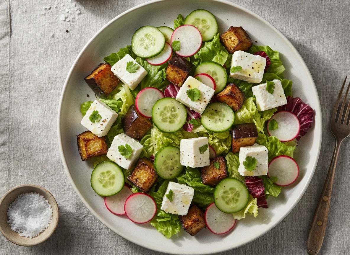Salada de Queijo Branco com Legumes photo