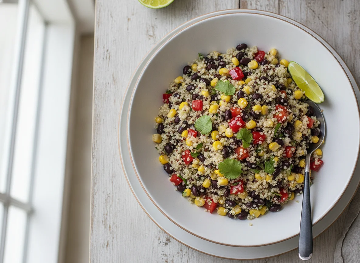 Salada de Quinoa com Feijão Preto e Milho photo