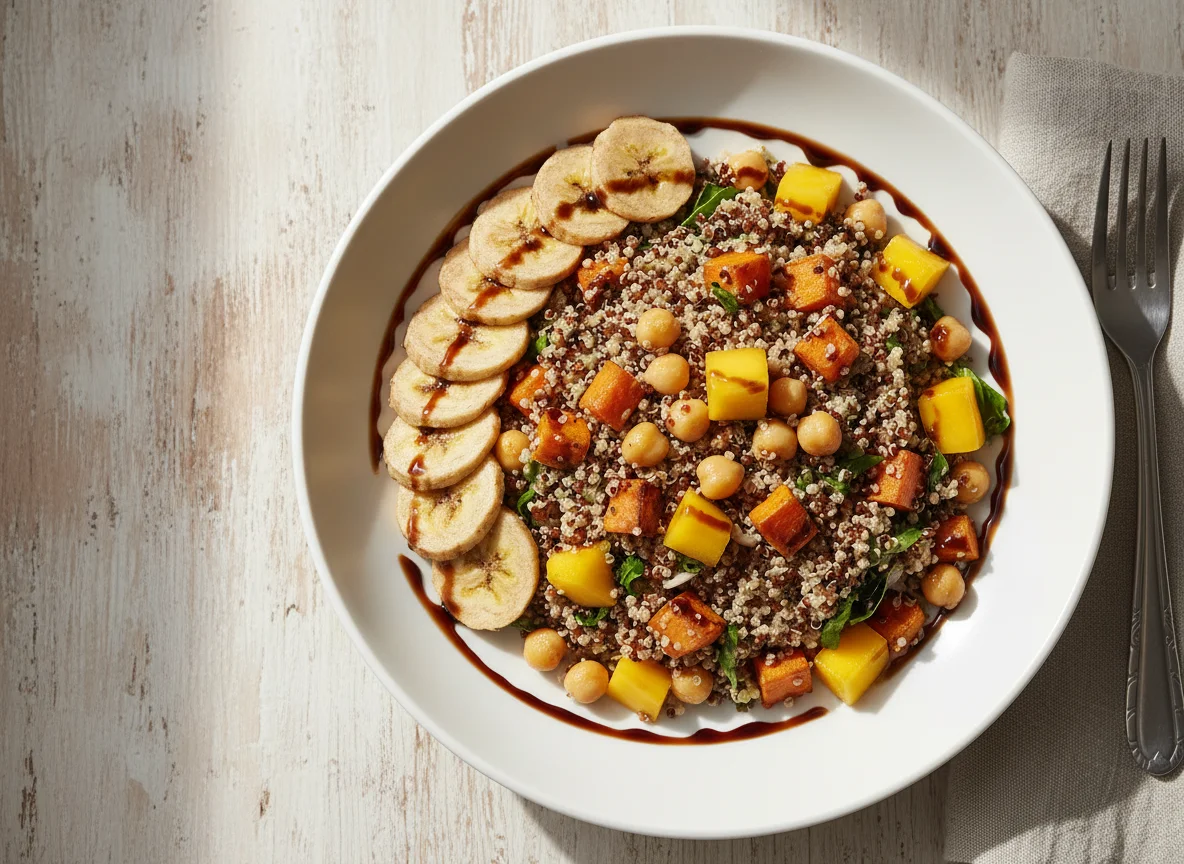 Salada de Quinoa com Grão de Bico e Manga photo