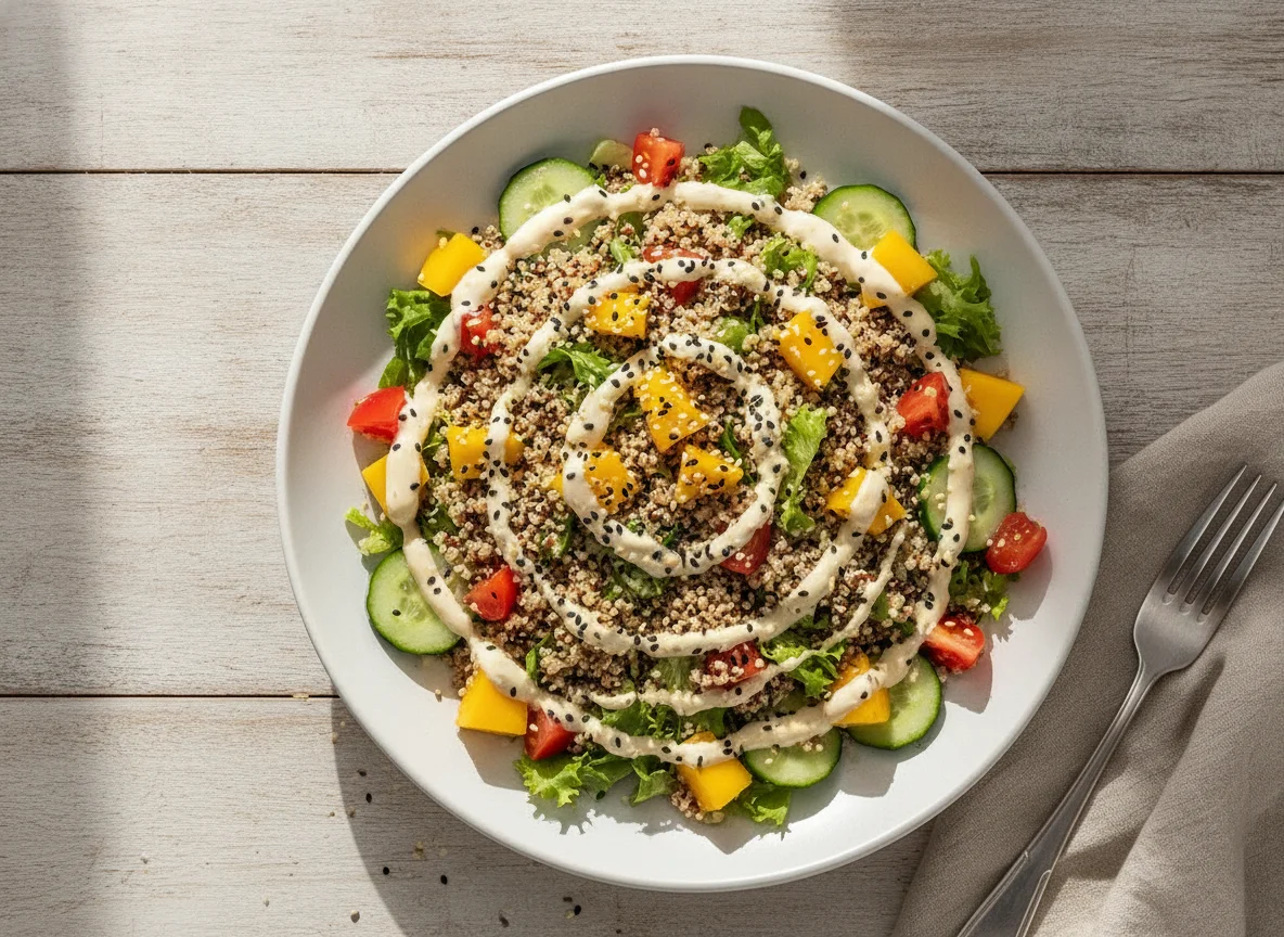 Salada de Quinoa com Manga e Gergelim photo