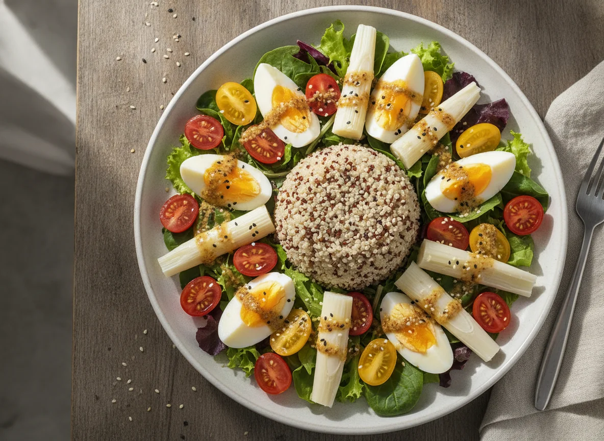 Salada de Quinoa com Ovo e Palmito photo