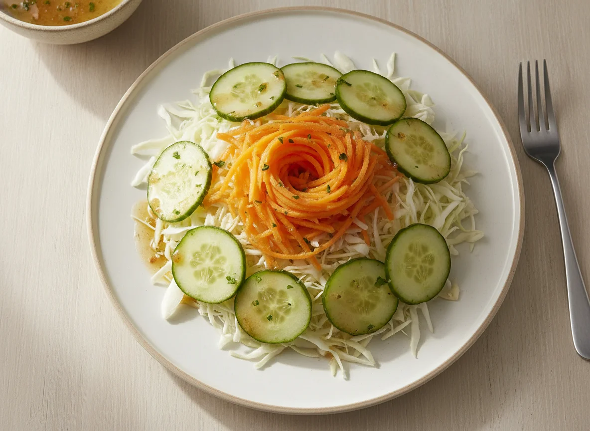 Salada de Repolho, Cenoura e Pepino photo