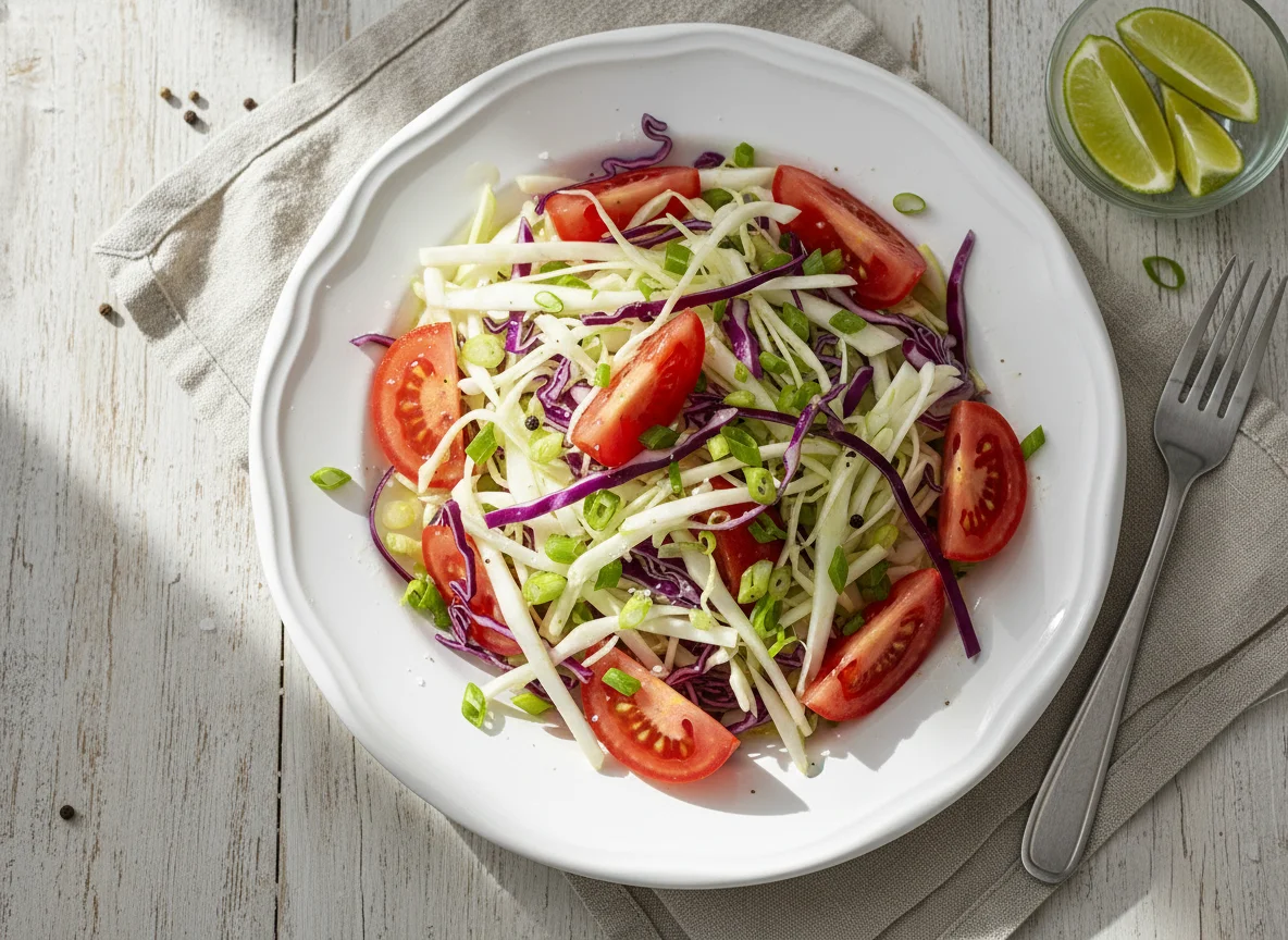 Salada de repolho e tomate photo
