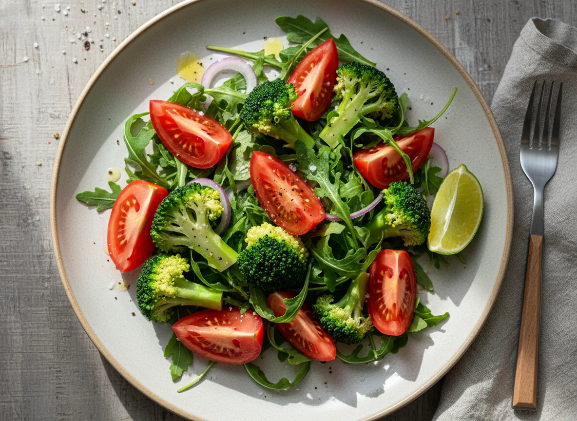 Salada de Rúcula, Tomate e Brócolis photo