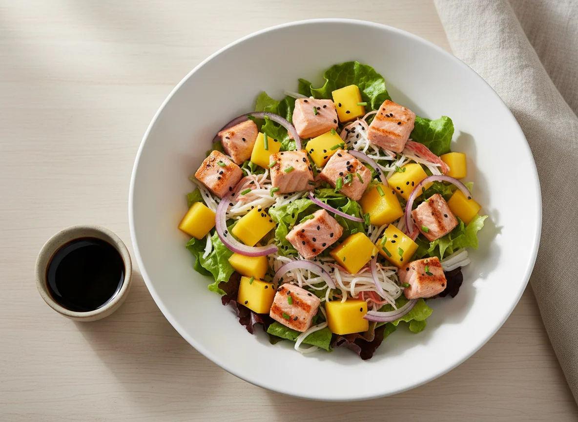 Salada de Salmão com Manga photo