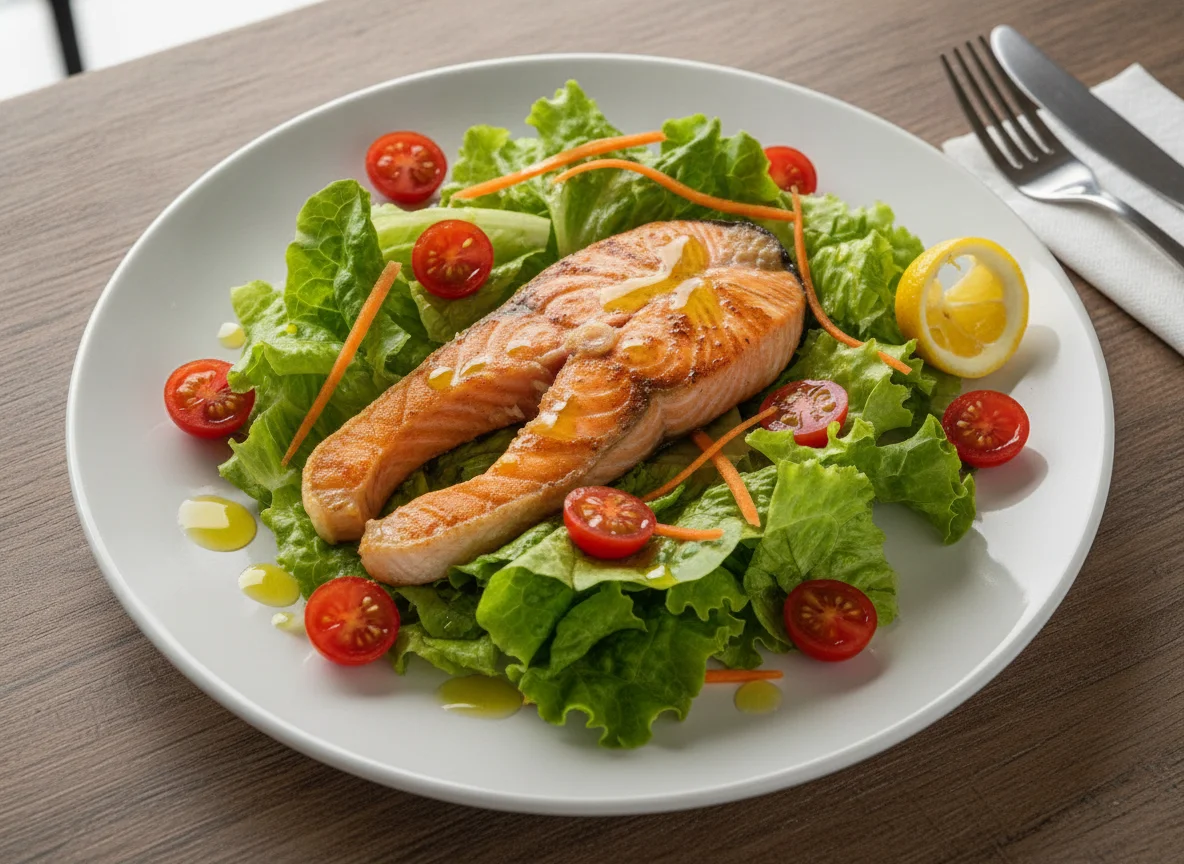 Salada de Salmão Grelhado photo