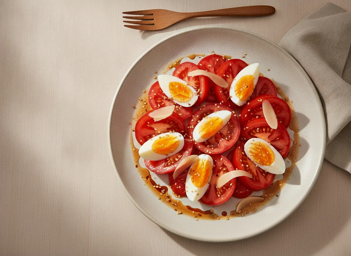 Salada de Tomate com Ovo e Gengibre photo