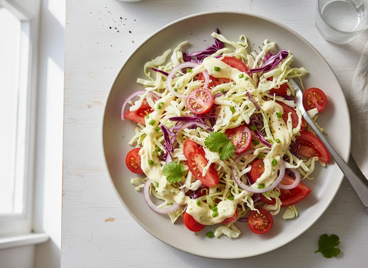 Salada de tomate e repolho photo