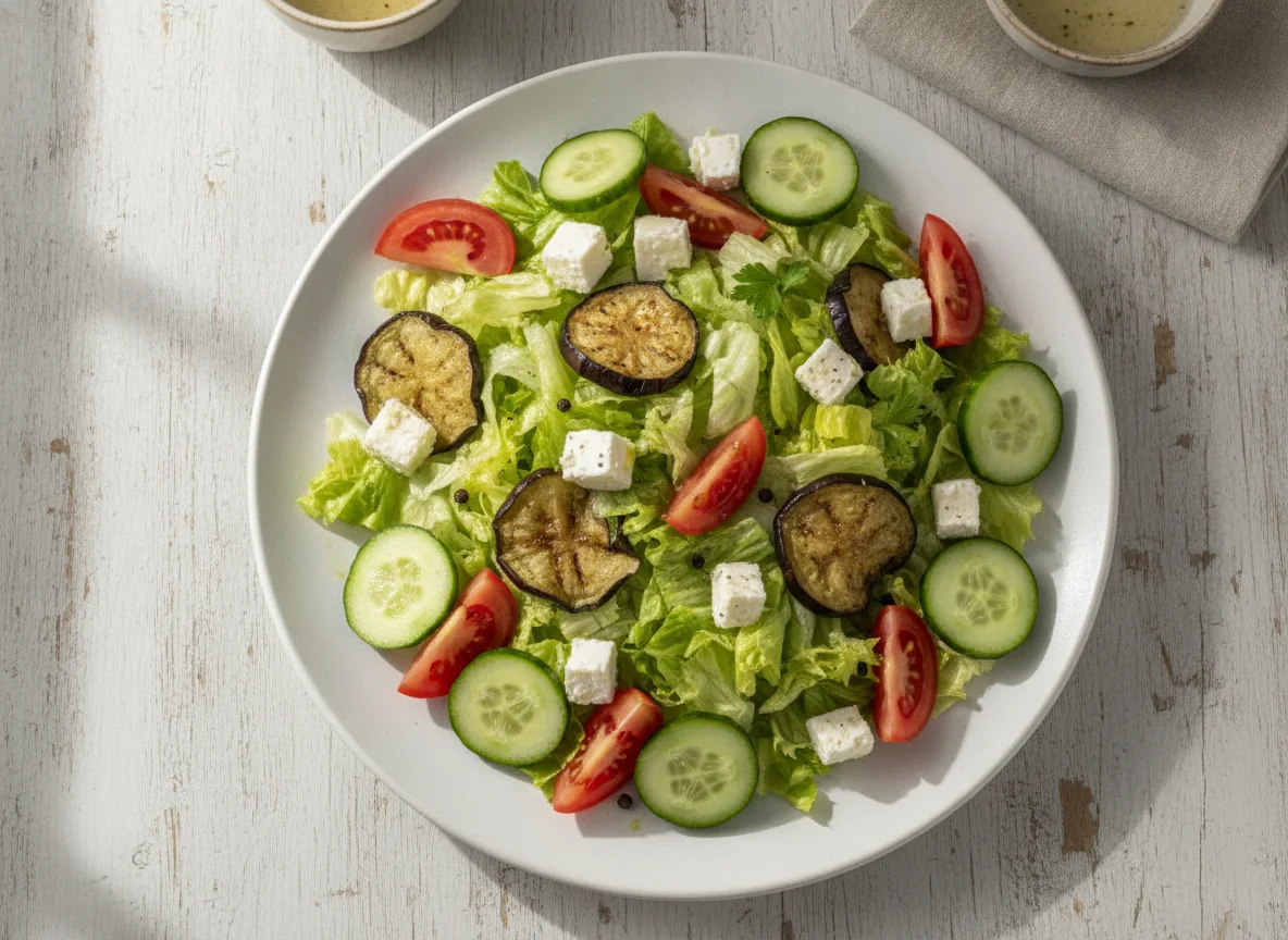 Salada de Vegetais com Queijo photo