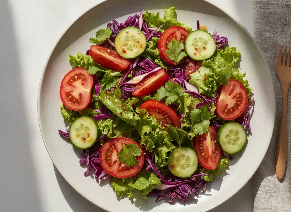 Salada Mista com Alface e Tomate photo