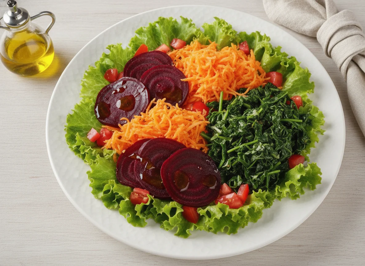 Salada Mista com Beterraba, Cenoura e Couve photo