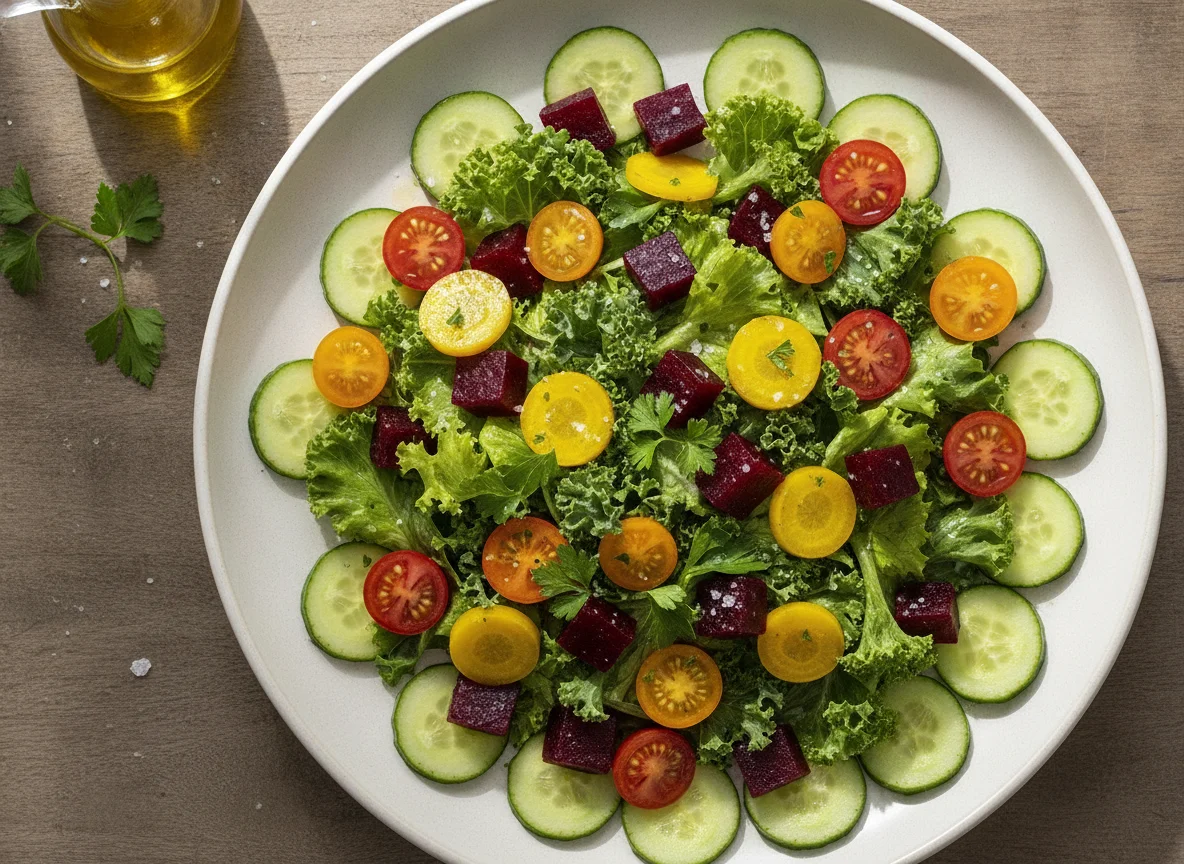 Salada Mista com Beterraba e Cenoura Amarela photo