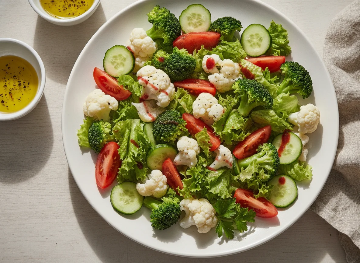 Salada Mista com Brócolis e Couve-Flor photo